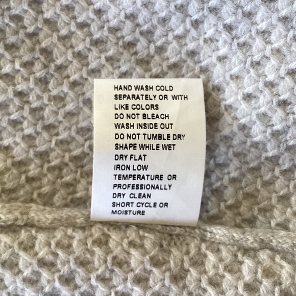 Mantovani Studio 100% Italian Cashmere Long Sweater Duster Coat Light Gray - Picture 11 of 16